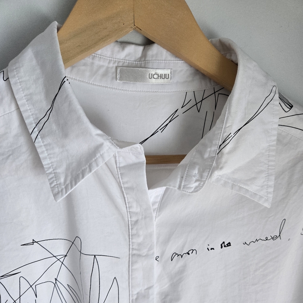 UCHUU MONTREAL White Graphic Shirt - Picture 2 of 15